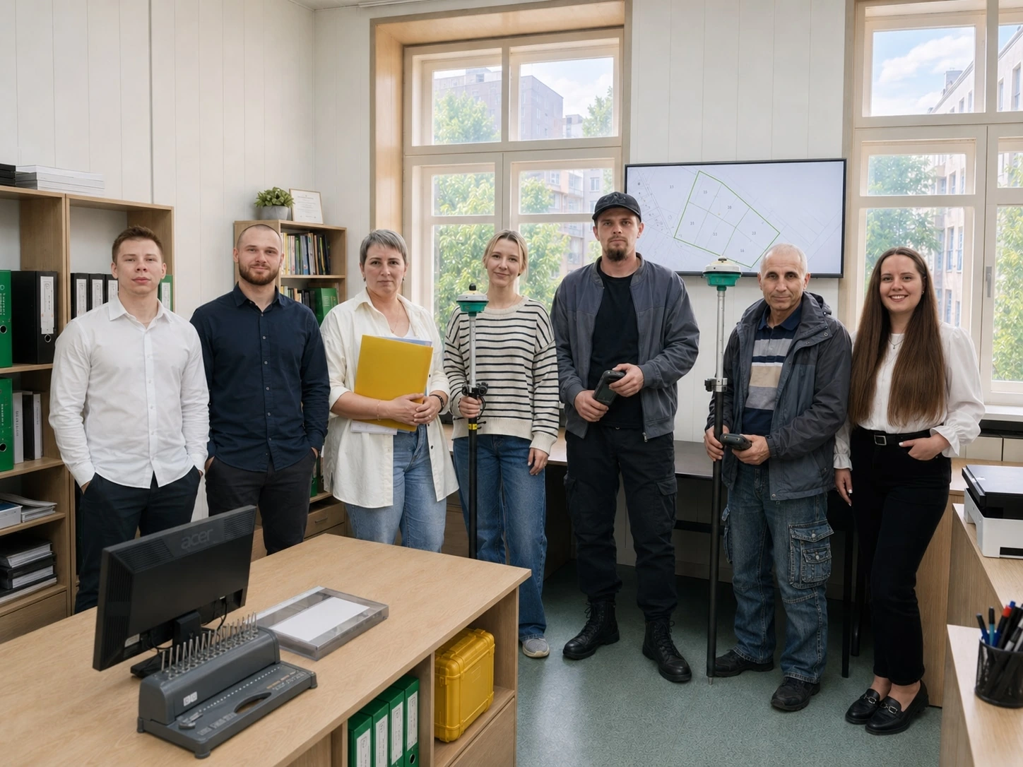 Специалисты ООО ГеоЭкоПродукт в офисе